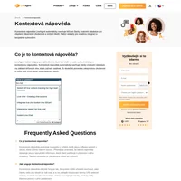 Kontextová nápověda je znalostní databáze často kladených otázek. Díky tomuto "slovníku" není nutné v některých případech kontaktovat službu podpory.