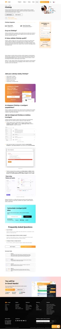 Spravujte své projekty, spolupracujte, vytvářejte úkoly, zpracovávejte pracovní postupy a spravujte je z ovládacího panelu pomocí integrace ClickUp pro LiveAgent.