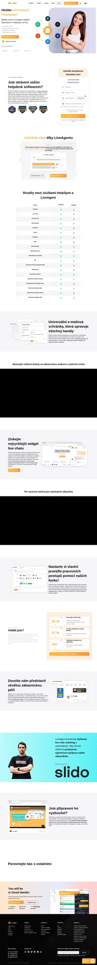 LiveAgent je skvělou alternativou k HelpSpotu. Seznamte se s naším jedinečným multikanálovým tiketovacím systémem a vyzkoušejte jeho bezplatnou zkušební verzi.
