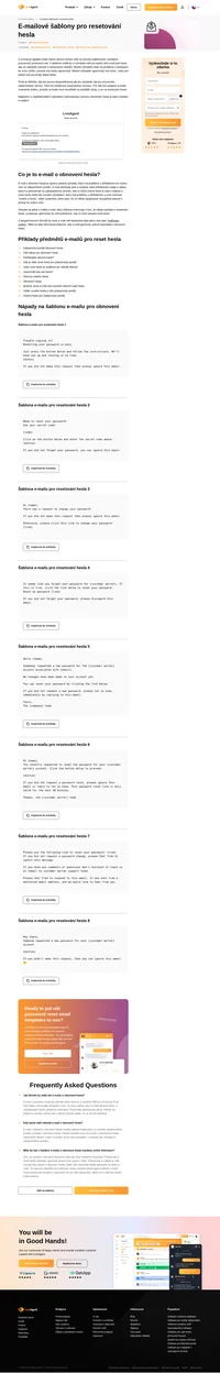 Vyberte si z našich e-mailových šablon pro resetování hesla a pomozte uživatelům resetovat jejich hesla na zákaznickém portálu.