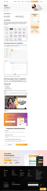 Swan je rychle se rozrůstající slovenský poskytovatel telekomunikačních služeb. Zjistěte víc o integraci Swan VoIP uvnitř LiveAgentu.
