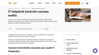Zde se dozvíte, jak zajistit, aby byl váš audit IT helpdesku co nejdůkladnější a nejkomplexnější. Vyplňte tento kontrolní seznam pro audit IT helpdesku, aby byl proces hodnocení bezchybný.