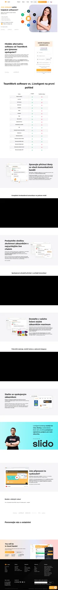 Hledáte alternativu pro váš zákaznický servis? Co takhle software navržený pro týmovou spolupráci? Vyzkoušejte LiveAgent s naší bezplatnou 14 denní zkušební verzí ještě dnes.