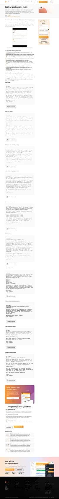 Použijte našich 10 šablon prodejních e-mailů pro každou příležitost. Od šablon pro černý pátek přes upsell až po narozeninové akce - máme pro vás vše.