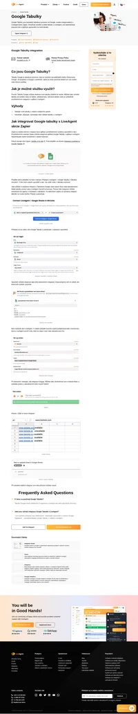 Vytvářejte, upravujte a sdílejte dokumenty v Google Tabulkách z aplikace LiveAgent. Stačí integrovat Google Tabulky prostřednictvím nástroje Zapier a ihned získáte výhody.