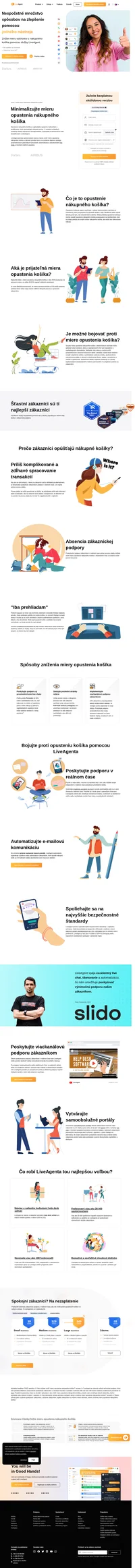 Bojujte proti miere opustenia nákupného košíka a zvýšte objem predajov prostredníctvom pokročilých funkcionalít, automatizácie či live chatu, ktorý ponúka LiveAgent. Je to jednoduché!