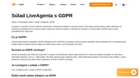 LiveAgent sa zaviazal k ochrane súkromia, bezpečnosti, dodržiavaniu predpisov a transparentnosti. LiveAgent je od mája 2018 plne v súlade s GDPR.