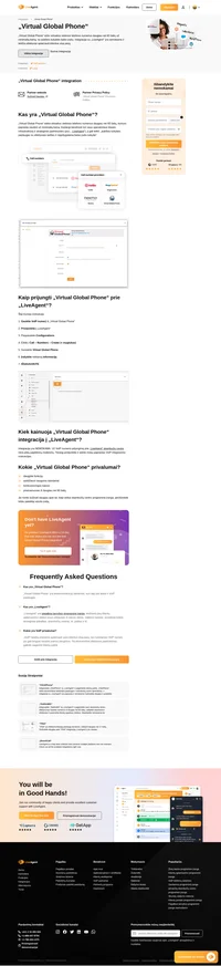„Virtual Global Phone“ teikia virtualius vietinius telefono numerius daugiau nei 60 šalių. Sužinokite daugiau apie „Virtual Global Phone“ integravimą „LiveAgent“.