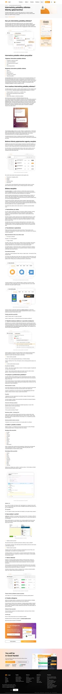 Laikykitės mandagaus pokalbio protokolo. Susipažinkite su tinkamu internetinių pokalbių etiketu ir išmokite klientų aptarnavimo taisykles.