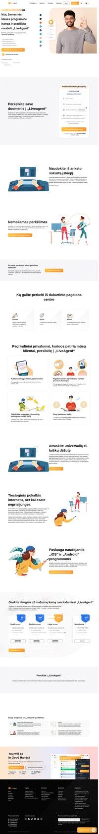 „LiveAgent“ perkėlimas vyksta paprastai, naudojant vieną iš mūsų sukurtų įskiepių. „LiveAgent“ yra išverstas į 43 skirtingas kalbas ir palaikomi kalbai pritaikomi valdikliai. „LiveAgent“ siūlo nemokamą planą visam laikui, taip pat tris kitus planus prieinamomis kainos.