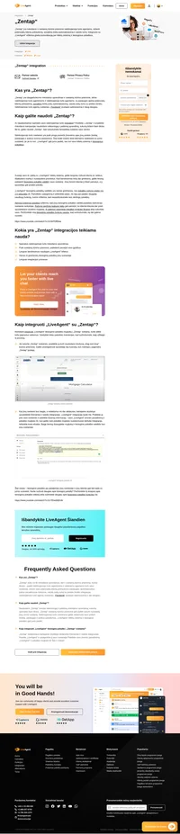 „Zentap“ yra svetainių kūrimo ir rinkodaros sprendimas, skirtas nekilnojamojo turto agentams ir įmonėms. Dabar taip pat galima naudotis „LiveAgent“ tiesioginiais pokalbiais.