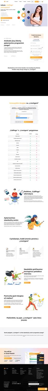 „LiveAgent“ yra puiki alternatyva, jei norite gauti daugiau bendravimo su klientais galimybių. Pereikite iš „CallPage“ į „LiveAgent“ jau dabar.