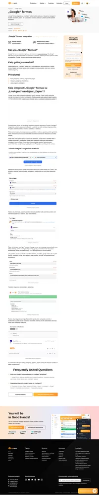 „Google“ formų integravimas leidžia lengvai jas valdyti naudojant „LiveAgent“. Tiesiog integruokite jas per „Zapier“ ir mėgaukitės gaunama nauda.