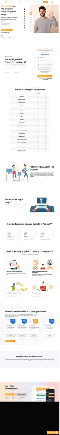 Planuojate perkelti savo duomenis iš "Lucep" į kitą sprendimą? Atkreipkite dėmesį į LiveAgent ir pamatykite visus privalumus. Pradėkite savo nemokamą bandymą jau šiandien.