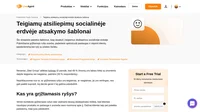 Išsisaugokite mūsų socialiniams tinklams skirtus atsakymų į teigiamus atsiliepimus šablonus kaip žinučių šablonus ir su pasitikėjimu atsakykite į klientų atsiliepimus.