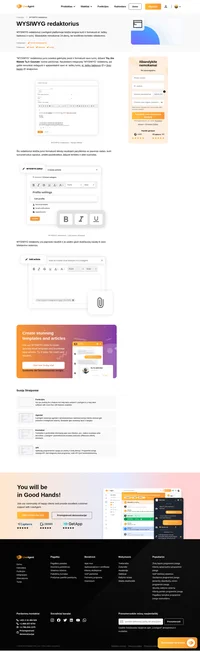 Formatuokite, redaguokite ir apipavidalinkite šablonus ir žinių bazės straipsnių turinį su Ką-Jūs-Matote-Tą-Ir-Gaunate (WYSIWYG) redaktorių.