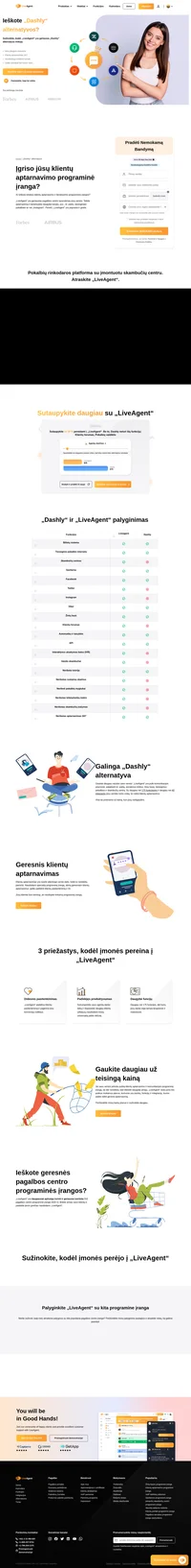 Ieškote alternatyvos „Dashly“? Sužinokite apie „LiveAgent“, palyginkite ir išbandykite nemokamai 14 dienų be jokių įsipareigojimų.