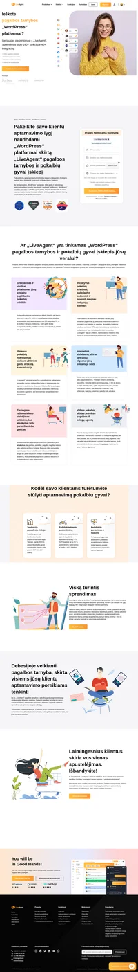 „LiveAgent“ yra pirmaujanti pagalbos tarnyba jūsų „WordPress“ svetainėms. Suderinkite geriausiai įvertintą pagalbos tarnybą su populiariausia TVS.