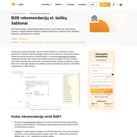 Naudokitės mūsų B2B rekomendacijų el. laiškų šablonai, kad gautumėte rekomendacijas iš savo geriausių klientų ir didžiausių fanų. Nukopijuokite, įklijuokite ir iš karto patobulinkite!