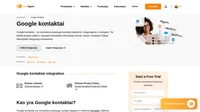 Google kontaktų integracija leidžia patogiai tvarkyti kontaktus iš LiveAgent. Tiesiog integruokite ją per Zapier.