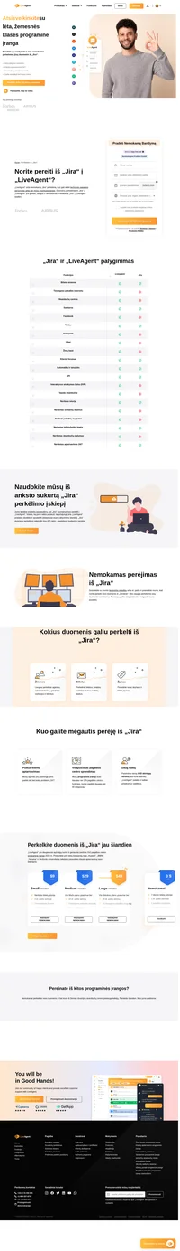 „LiveAgent“ siūlo nemokamą „Jira“ duomenų perkėlimą į „LiveAgent“. Perkelkite visus savo duomenis tiesiog naudodami mūsų perkėlimo įskiepį arba mūsų komanda jums padės.