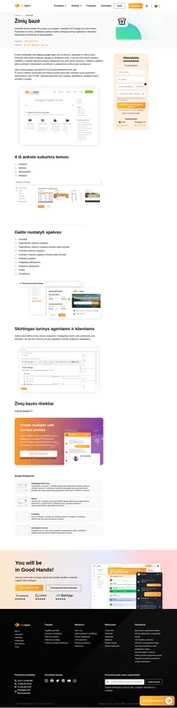 Žinių bazės kūrimo priemonė padės sukurti kategorijas klientų portale ir suteiks klientams žinių, kurias jie gali rasti patys.