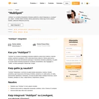 "Hubspot" integracija leidžia jums valdyti darbo eigą iš LiveAgent valdymo skydelio. Paprasčiausiai integruokite naudodami "Zapier" ir pradėkite gauti naudą.