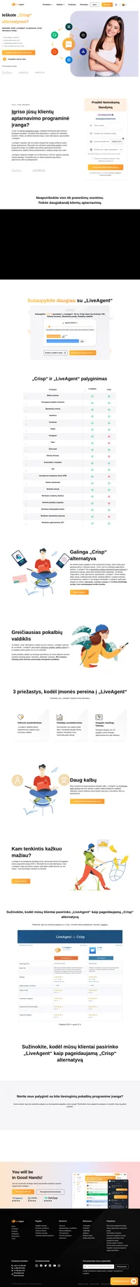 Jei ieškote galingos „Crisp“ alternatyvos, apsvarstykite „LiveAgent“. Tai visapusiška pagalbos centro programinė įranga su greičiausiu pokalbių valdikliu.