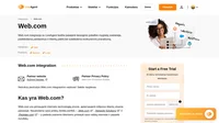 Pagerinkite sąveiką su klientais savo Web.com svetainėse. Web.com integracija leidžia svetainėse patalpinti „LiveAgent“ tiesioginio pokalbio mygtuką.