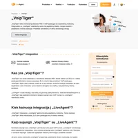 „VoipTiger“ yra VoIP operatorius, skirtas biurui, skambučių centrui, namams ir pan. Sužinokite daugiau apie „VoipTiger“ integravimą į „LiveAgent“ ir jo privalumus.