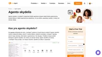 Agento skydelis yra „LiveAgent“ užduočių juosta. Čia rasite prietaisų skydelį, logotipą, galėsite tvarkyti bilietus, redaguoti ir dar daugiau.