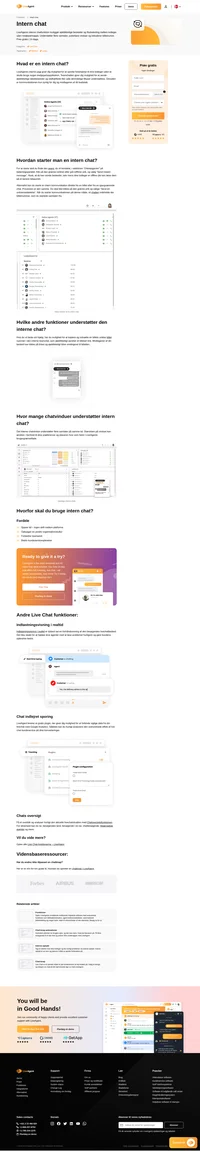 Intern chat giver dig mulighed for at chatte med dine kolleger uden brug af en tredjeparts app. Send øjeblikkelige tekstbeskeder og tilføj vedhæftede filer.