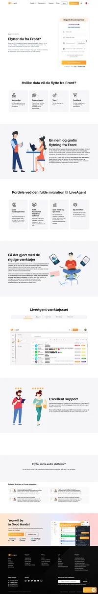 Flytter du dine data fra Front til en anden platform? Tag et kig på LiveAgent og se dets fordele. Start din prøveperiode i dag.