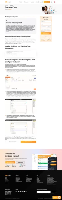 Integrationen mellem TrackingTime og LiveAgent giver dig mulighed for problemfrit at spore tid brugt på kundesupportopgaver i LiveAgent.