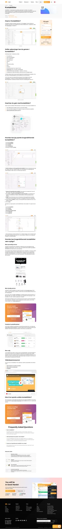 Udfyld brugerdefinerede værdier med API, brug brugerdefinerede filter og søg eller brug regler for avanceret automatisering med LiveAgents funktion - Kontaktfelter.