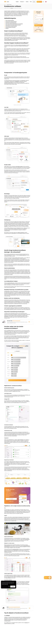 Udvælgelse af de mest anvendte kundeservicesoftware platforme på markedet. Vælg den ideelle og hæv kundeservice niveauet.