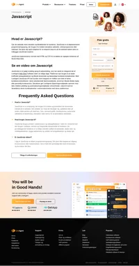 Javascript er et objektorienteret programmeringssprog, der bruges til at skabe interaktive websider, onlineprogrammer eller videospil.