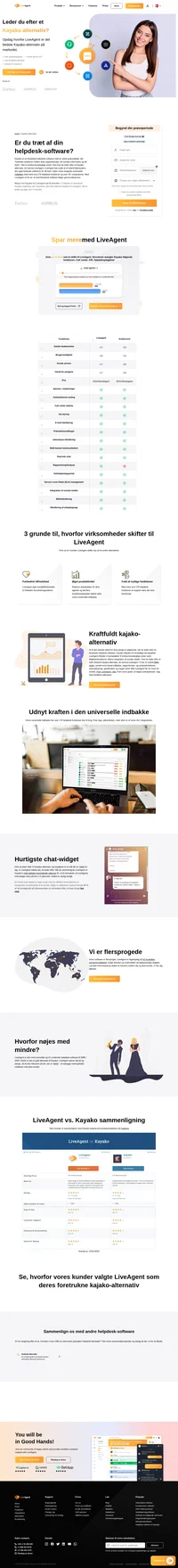 Hvis du leder efter et kraftfuldt Kayako-alternativ, så overvej LiveAgent. Den har den hurtigste chat-widget på markedet og har 179+ nyttige helpdesk-funktioner