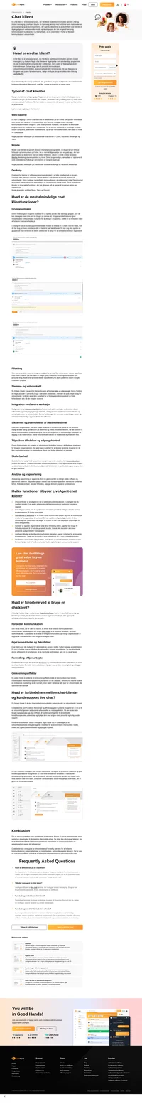 Chat klient er en chat i realtid, der placeres på brugerens computer. Det er en software, der gør det muligt at kommunikere med andre mennesker.