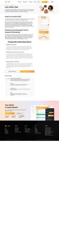 Live online chat er en kommunikation mellem kunder og kunderepræsentanter i realtid gennem en indbygget online chat.