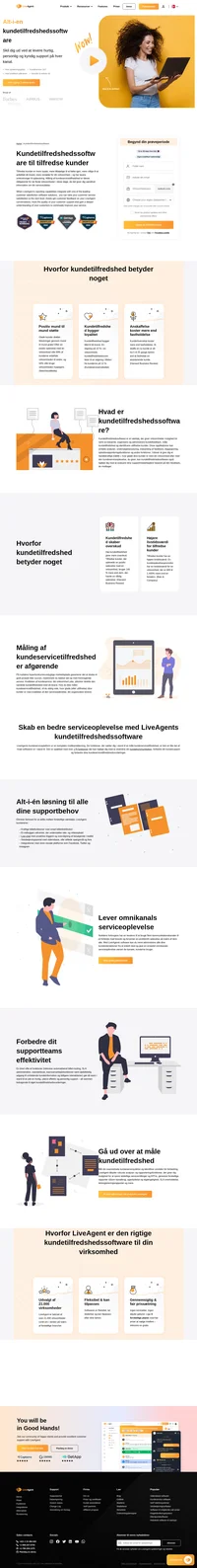 Forøg din kundetilfredshed med LiveAgent, og det er indbygget i værktøjet til måling af software til kundetilfredshed Nicereply.