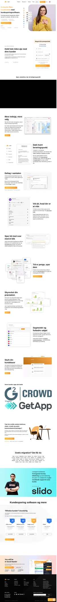 Prøv den bedste kundesporingssoftware på markedet. LiveAgent er konsekvent anerkendt som det bedste kundesporingsværktøj for SMB'er.