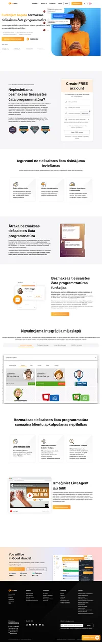 LiveAgent bezmaksas tiešsaistes čata programmatūra ļauj Jums sadarboties ar mājaslapas apmeklētājiem un efektīvi pārvērst tos par klientiem. Izmantojiet ātrāko čata logrīku.