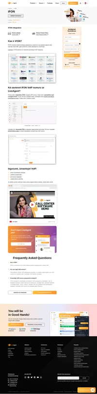IFON ir inovatīvs telekomunikāciju pakalpojums, kas pieejams jebkurā interneta vietā. Uzziniet vairāk par iFON integrāciju LiveAgent.