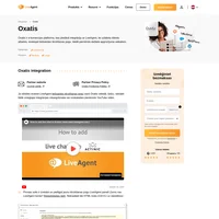 Ievietojiet tiešsaistes tērzēšanas pogu savās Oxatis vietnēs ar Oxatis integrāciju LiveAgent un palieliniet mijiedarbības intensitāti ar saviem klientiem.