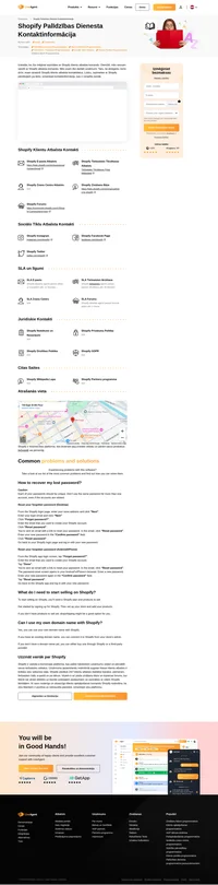 Kā sazināties ar Shopify klientu apkalpošanas dienestu, izmantojot e-pastu, tiešsaistes čata atbalstu, tālruņa numuru, sociālo mediju atbalstu un pašapkalpošanās atbalstu.