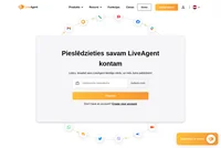 Šajā lapā piesakieties savam LiveAgent kontam. Vispirms aizpildiet uzņēmuma nosaukumu un turpiniet ievadīt lietotāja vārdu un paroli, lai veiksmīgi pieteiktos.