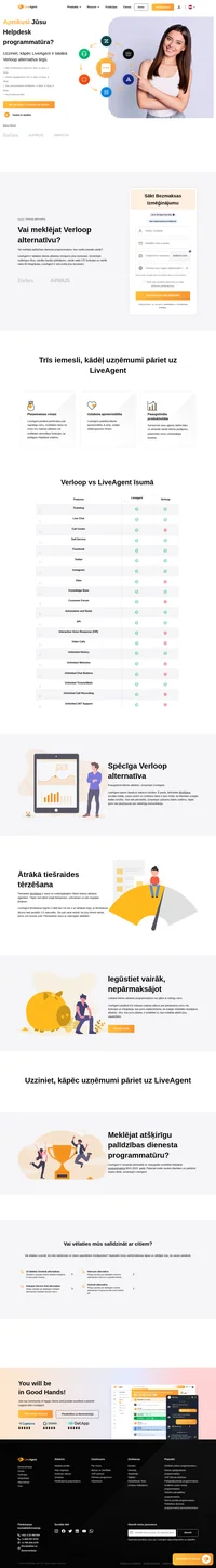 Liveagent ir labākais klientu atbalsta risinājums jūsu biznesam. Izmantojot noderīgus rīkus, vairāku kanālu pārklājumu un vairāk nekā 175 funkcijas, liveagent ir pareizā izvēle jūsu biznesam. Liveagent tērzēšanas logrīks ir ātrākais tirgū, un tērzēšanas ātrums ir 2,5 sekundes.
