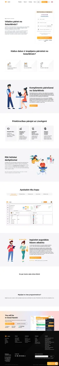 Vai apsverat pāriešanu no SolarWinds uz citu platformu? Izmēģiniet LiveAgent bez maksas un pārejiet uz jaunu helpdesk programmatūru.