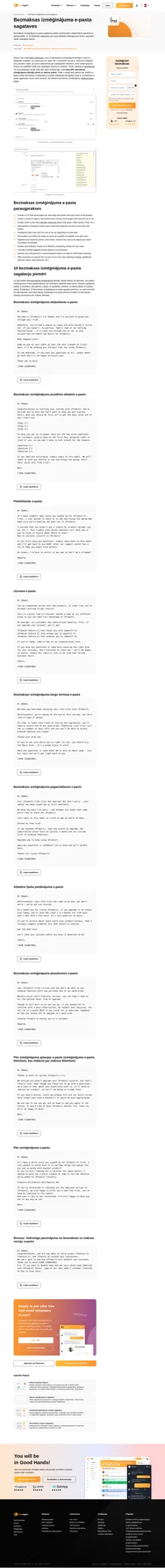 Bezmaksas izmēģinājuma e-pasta sagataves visiem gadījumiem. Saglabājiet tās savā LiveAgent informācijas panelī un droši sūtiet bezmaksas izmēģinājuma e-pastus.